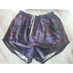 Nike dri fit shorts women small black Purple Maroon With Purple Mesh Sides